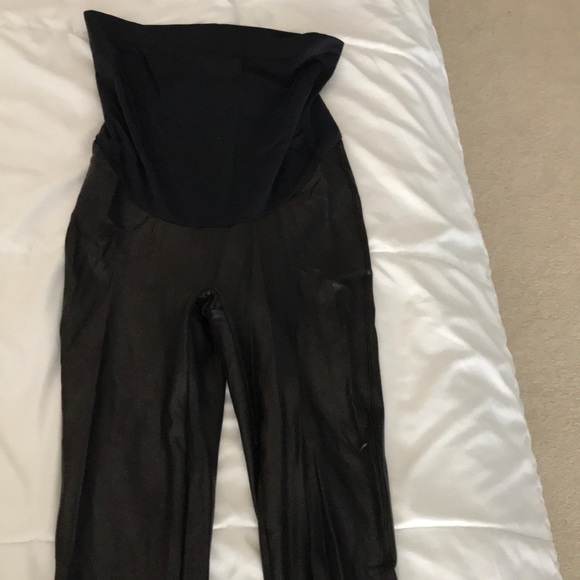 SPANX Pants - Spanx Faux Leather Maternity Leggings